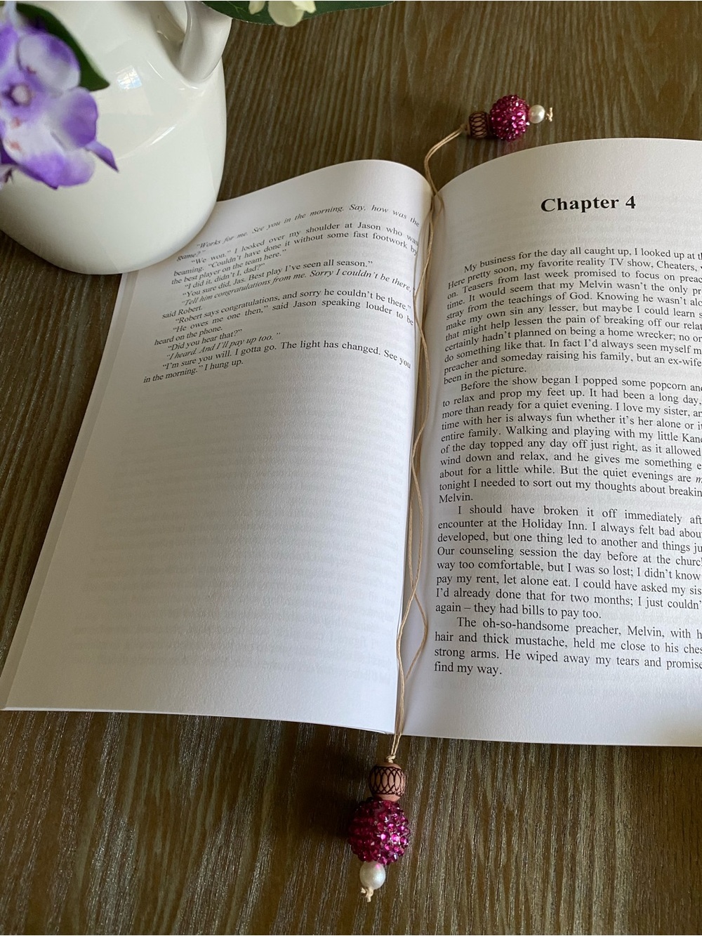 Purple Beaded Book Mark